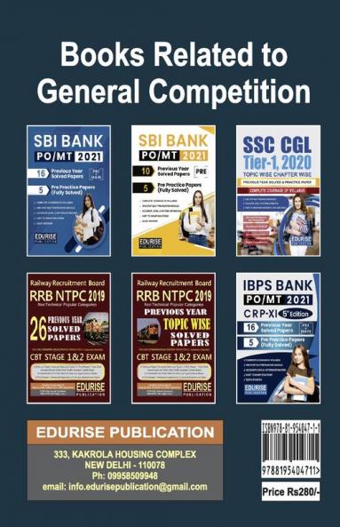 IBPS BANK PO MT 2021 Preliminary Exam Previous Year Solved Paper Practice Papers