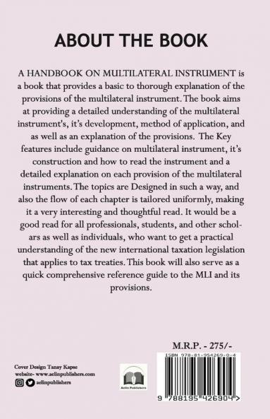 A Handbook on Multilateral Instrument