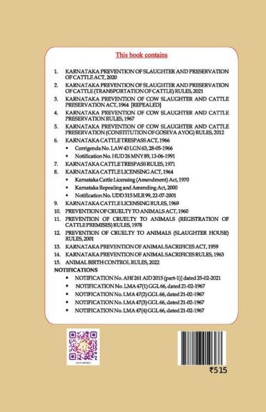 THE KARNATAKA PREVENTION OF SLAUGHTER AND PRESERVATION OF CATTLE ACT 2020 (2025 Edition)