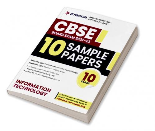 CBSE 10 Sample Question Papers Class 10 Information Technology for 2024 Board Exam