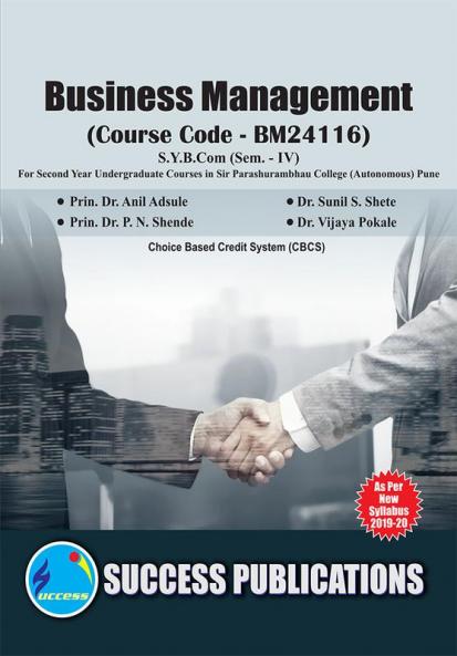 Busienss Management(S.Y.B.ComS.P. CollegeSem.-IV)
