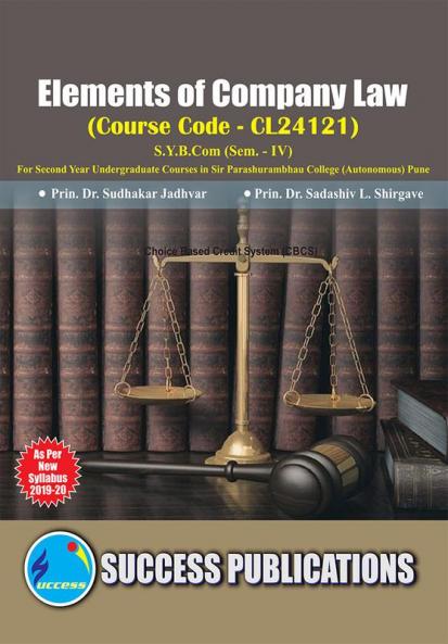 Elements of Company Law(S.Y.B.ComS.P. CollegeSem.-IV)
