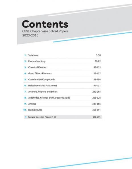 Arihant CBSE Chapterwise Solved Papers 2023-2010 Chemistry Class 12th