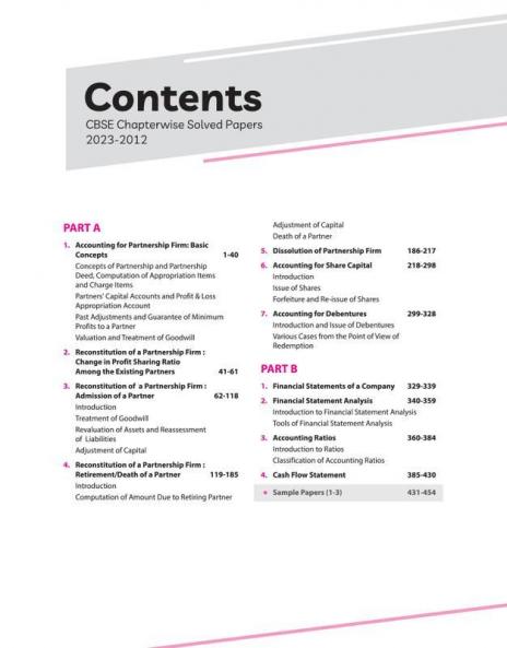 Arihant CBSE Chapterwise Solved Papers 2023-2012 Accountancy Class 12th