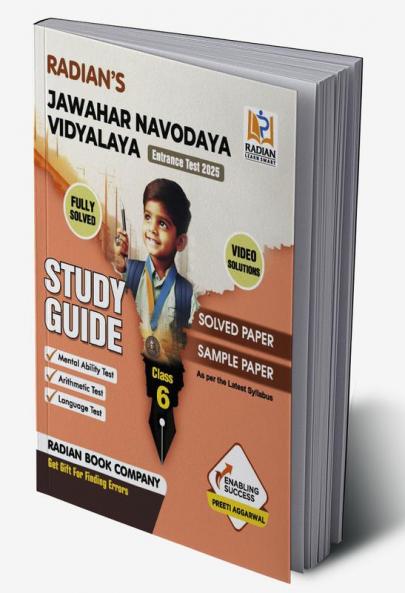 Jawahar Navodaya Vidyalaya: Guide book Class 6 with Solved Paper for JNV Entrance Exam 2025 (English Medium)