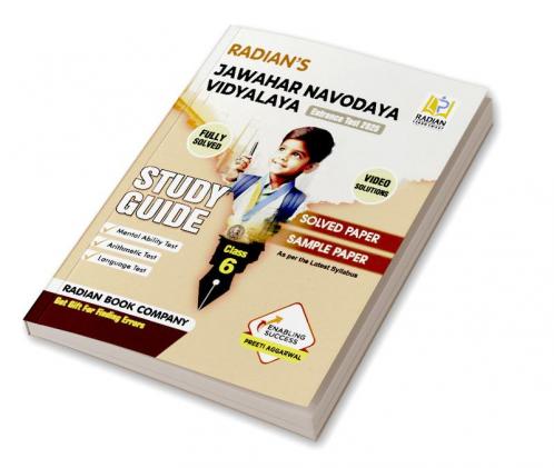 Jawahar Navodaya Vidyalaya: Guide book Class 6 with Solved Paper for JNV Entrance Exam 2025 (English Medium)