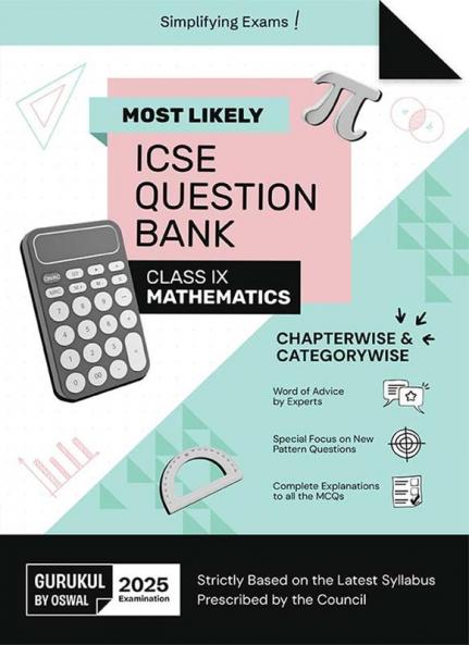 Gurukul By Oswal Mathematics Most Likely Question Bank : ICSE Class 9 For 2025 Exam