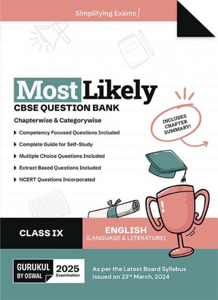 Gurukul By Oswal English (Language & Literature) Most Likely Question Bank : CBSE Class 9 for 2025 Exam