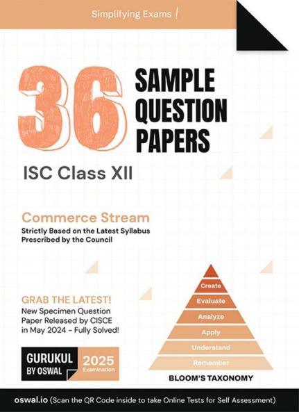Gurukul by Oswal 36 Sample Question Papers for Commerce Stream : ISC Class 12 Exam 2025