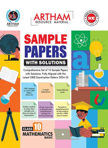 Set of 15 Sample Papers with Solutions Class 10 Mathematics (Basic)