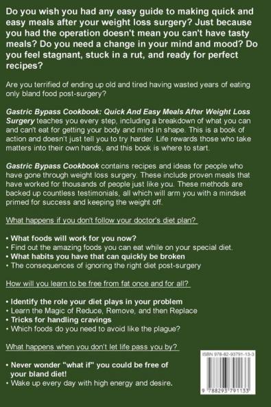 Gastric Bypass Cookbook: Quick And Easy Meals After Weight Loss Surgery
