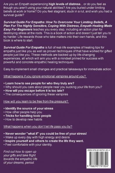 Survival Guide For Empaths: How To Overcome Your Limiting Beliefs A Plan For The Highly Sensitive Coping With Destress Empath Healing Made Easy For Beginners