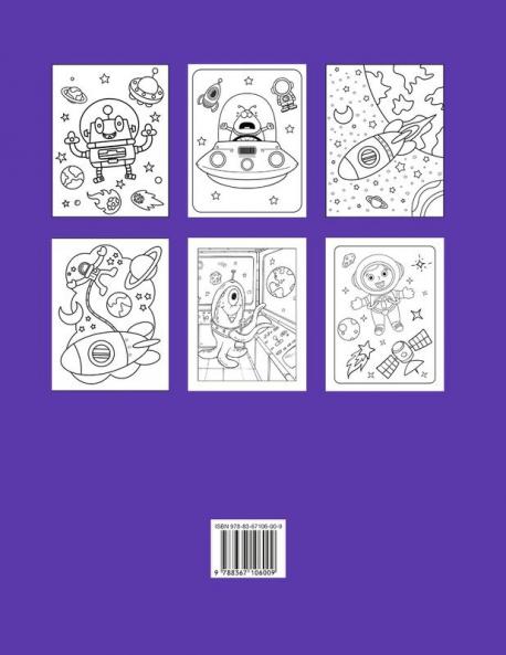 Outer space coloring book for kids
