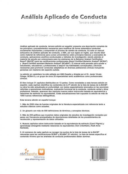 Análisis Aplicado de Conducta Tercera Edición en Español