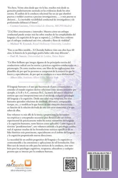Teoría del marco relacional: Un enfoque postskinneriano de la cognición y el lenguaje humanos: 2 (ABA España Clásicos)