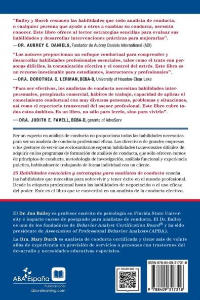 25 Habilidades esenciales y estrategias para analistas de conducta: Consejos de expertos para ser profesionales más eficaces (Análisis de Conducta)