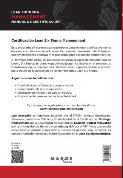 Lean Six Sigma Management. Manual de certificación