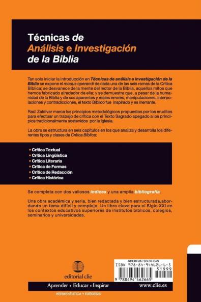 Técnicas de análisis e investigación de la Biblia