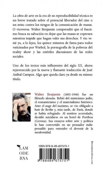 La obra de arte en la era de su reproducibilidad técnica