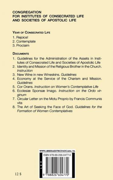 The Art of Seeking the Face of God. Guidelines for the Formation of Women Contemplatives