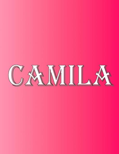 Camila: 100 Pages 8.5 X 11 Personalized Name on Notebook College Ruled Line Paper