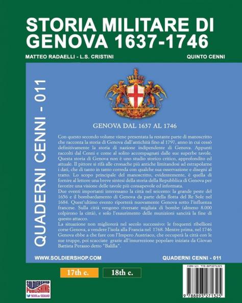 Storia militare di Genova 1637-1746: Vol. 2: Volume 10 (Quaderni Cenni)