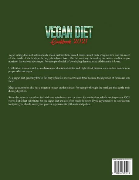 Vegan Diet Cookbook 2021: Vegan Recipes to Make at Home Every Day