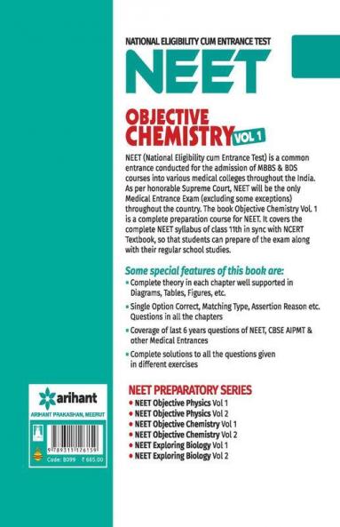 Objective Chemistry for NEET - Vol. 1