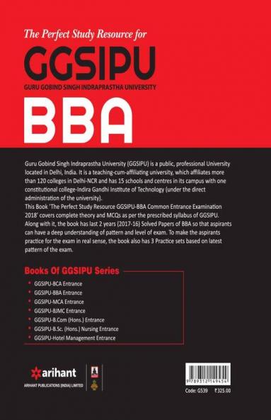 GGIPU BBA Common Entrance Exam_2018