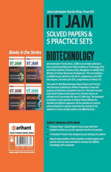 IIT JAM Biotechnology Solved Papers and Practice Sets