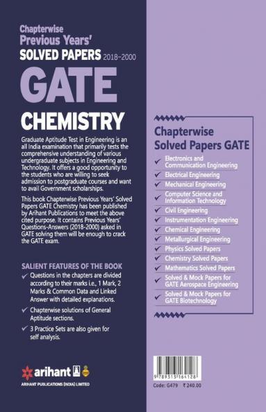 GATE Chemistry Solved Papers