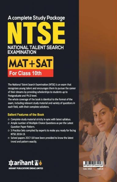 Study Guide NTSE (MAT + SAT) for Class 10th(Old Edition)