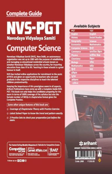 NVS-PGT Computer Science Guide2019 (Hindi)