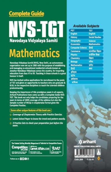NVS-TGT Mathematics Guide 2019