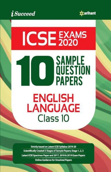 10 Sample Question Papers Icse English Language Class 10 2019-20
