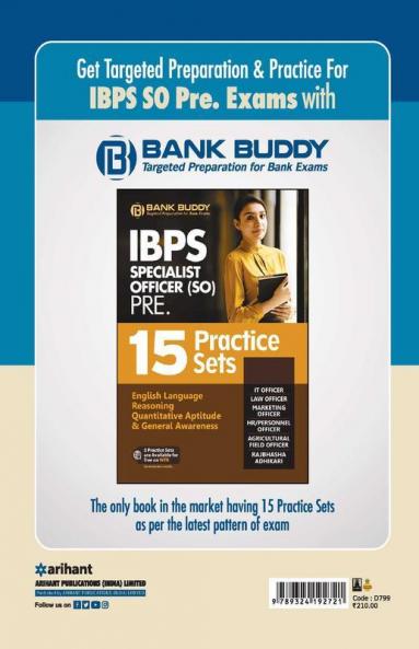 15 Practice Sets IBPS SO Main Agricultural Field Officer 2019 (Old edition)