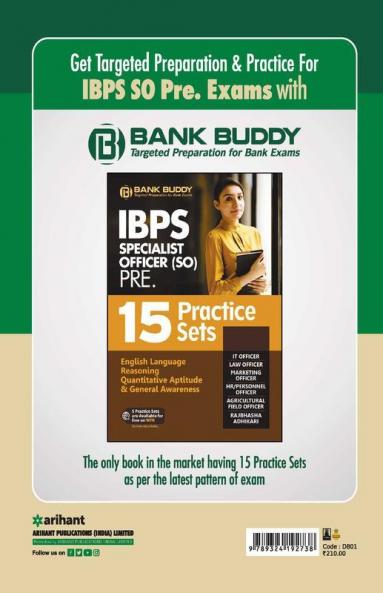 15 Practice Sets IBPS SO Main Marketing Officer 2019 (Old edition)