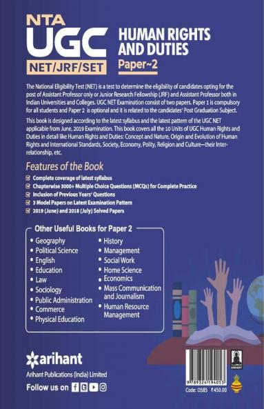 NTA Ugc Net Human Rights And Duties Paper 2 2020