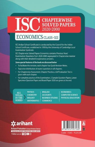 ISC Economics Chapterwise Solved Papers Class 12 for 2021 Exam