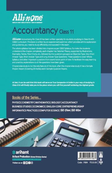 All In One Accountancy CBSE Class 11 2020-21 (Old Edition)