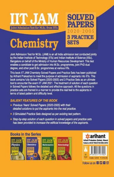 IIT JAM Chemistry Solved Papers and Practice Sets 2021 (Old Edition)