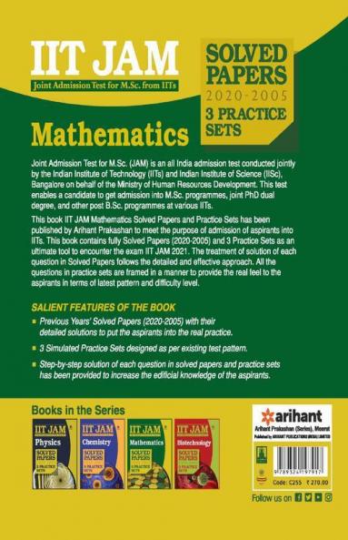 IIT JAM Mathematics Solved Papers and Practice sets 2021 (Old Edition)