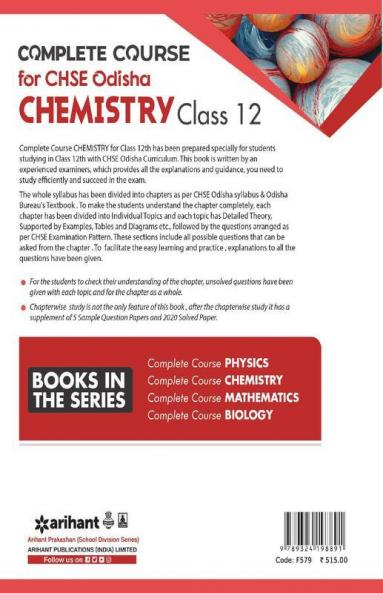 Complete Course For CHSE Odisha Chemistry Class 12 for 2021 Exam