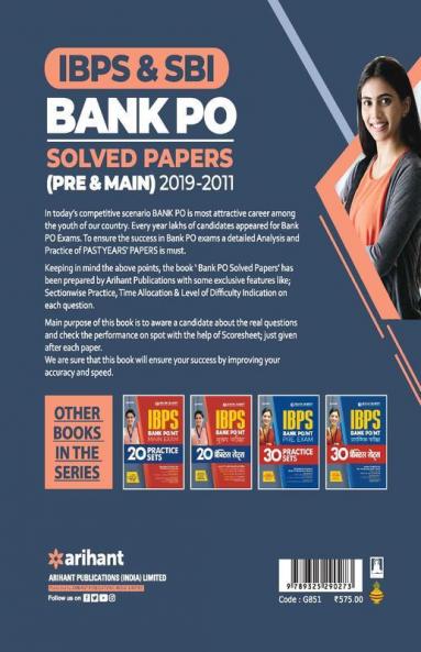 IBPS and SBI Bank PO Solved Papers Pre and Main 2020