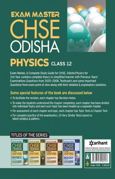 Exam Master CHSE Odisha Physics Class 12 2020-21