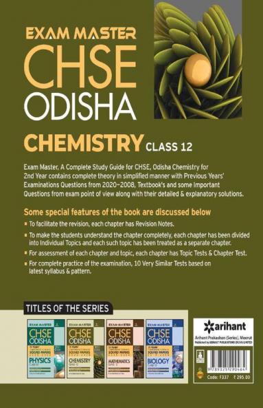 Exam Master CHSE Odisha Chemistry Class 12 2020-21