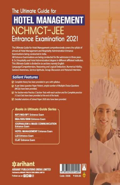The Ultimate Guide For HOTEL MANAGEMENT (NCHMCT-JEE) Entrance Examination 2021 Arihant