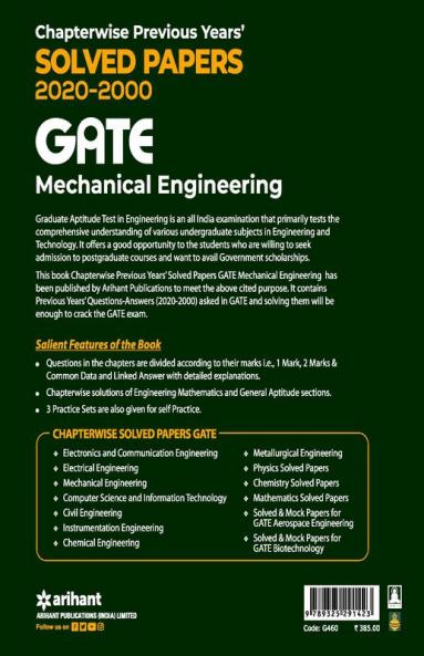 GATE Solved Paper Mechanical Engineering