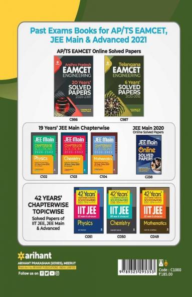 Andhra Pradesh EAMCET Chapterwise Solutions 2020-2018 Physics for 2021 Exam