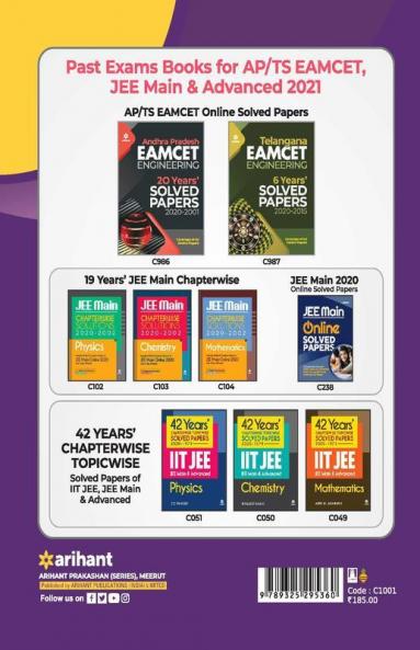 Andhra Pradesh EAMCET Chapterwise Solutions 2020-2018 Chemistry for 2021 Exam